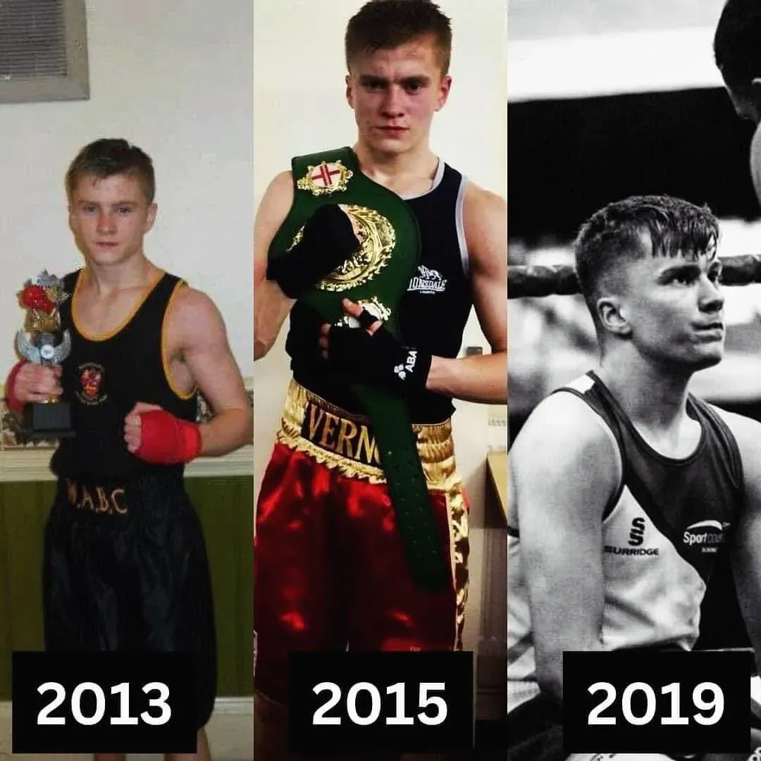 George Vernon competing as an elite amateur boxer