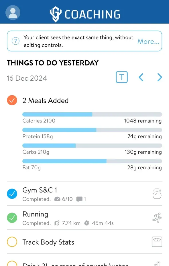 Daily plan and habit tracking
